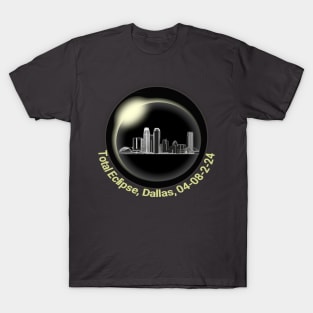 Total Eclipse 2024 Dallas Skyline T-Shirt